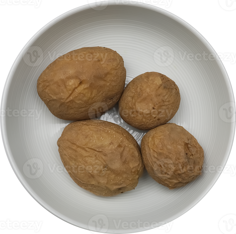Boiled potato. isolated object, transparent background png
