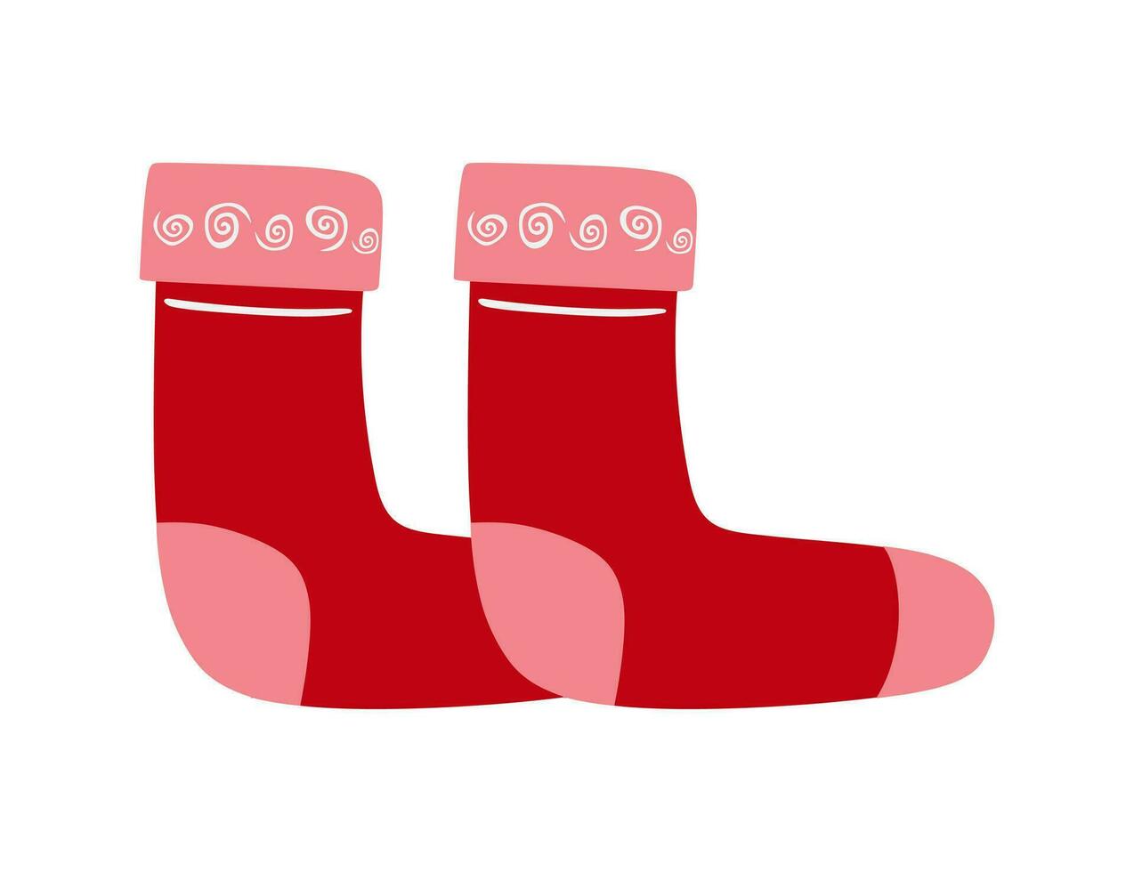 red and long sock design, Cloth fashion style wear and store theme Vector illustration