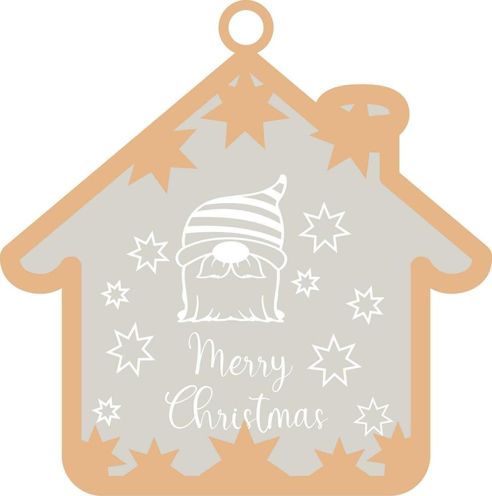 MERRY CHRISTMAS ORNAMENT, Home Decoration, Multilayer File vector