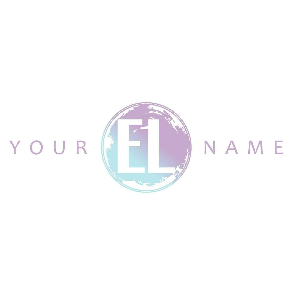 E Initial Logo Watercolor Vector Design