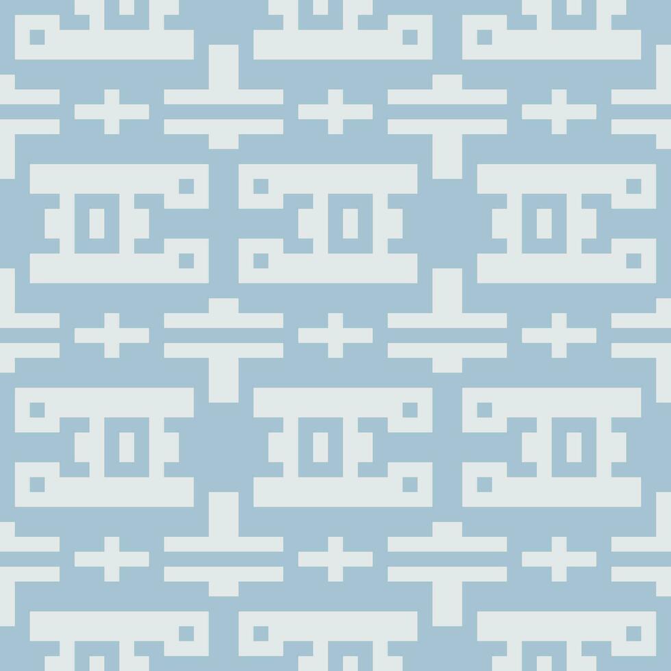 a pattern with white and blue squares vector