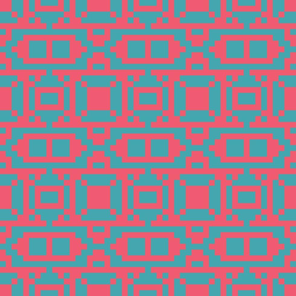 pixel art seamless pattern with squares and rectangles vector