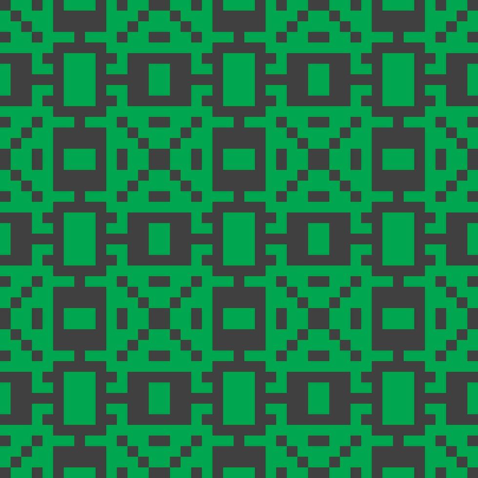 a green and black pixel pattern vector