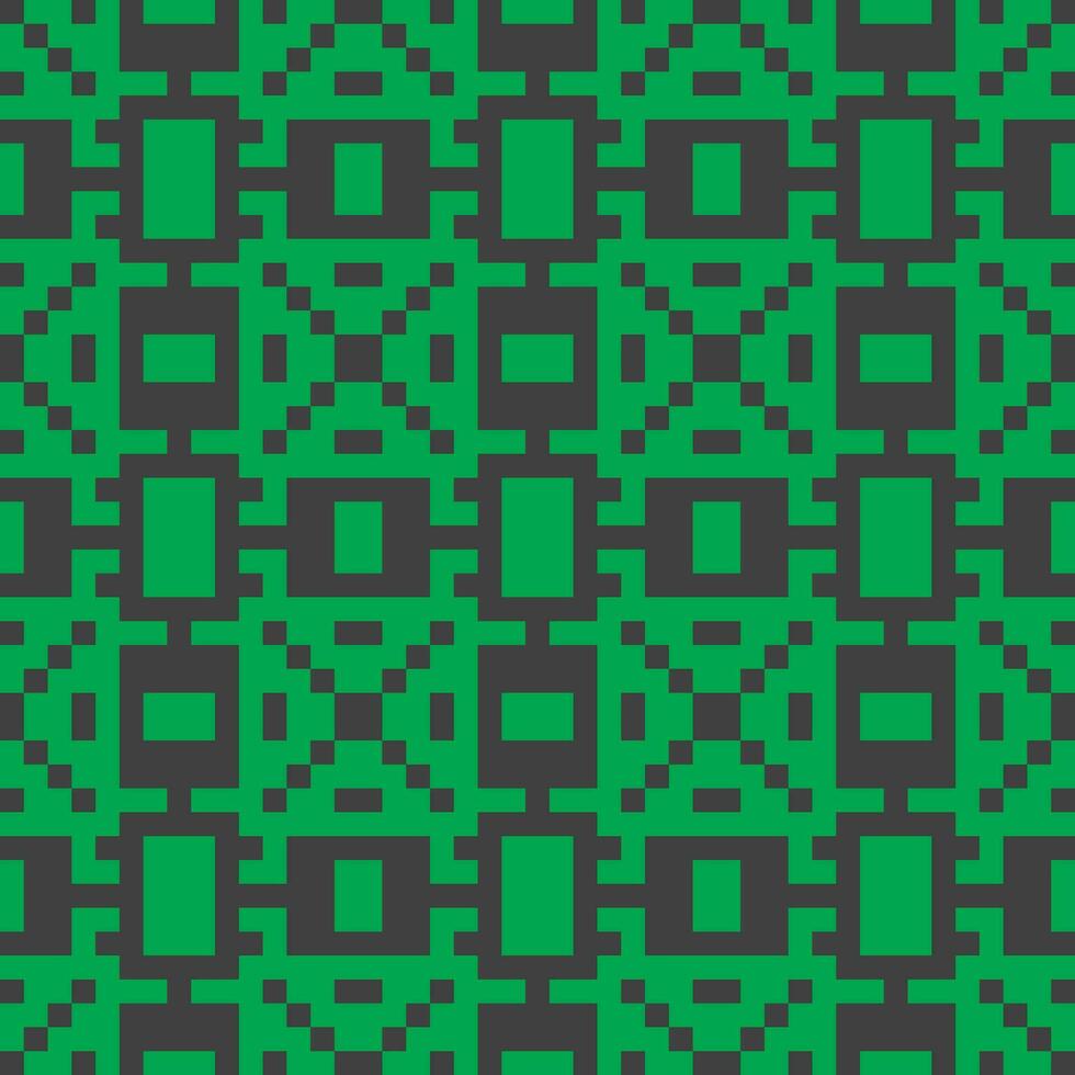 a green and black pixel pattern vector