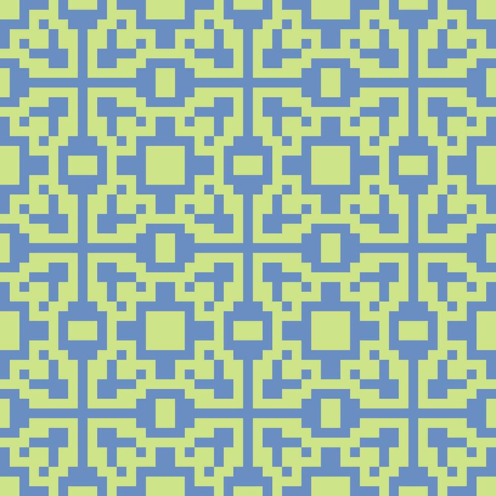 a blue and yellow geometric pattern vector