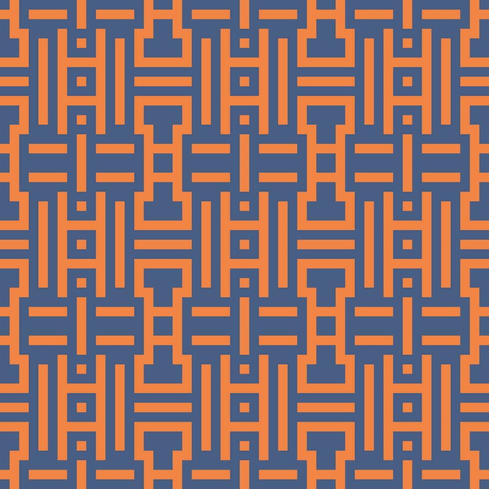 an orange and blue geometric pattern vector