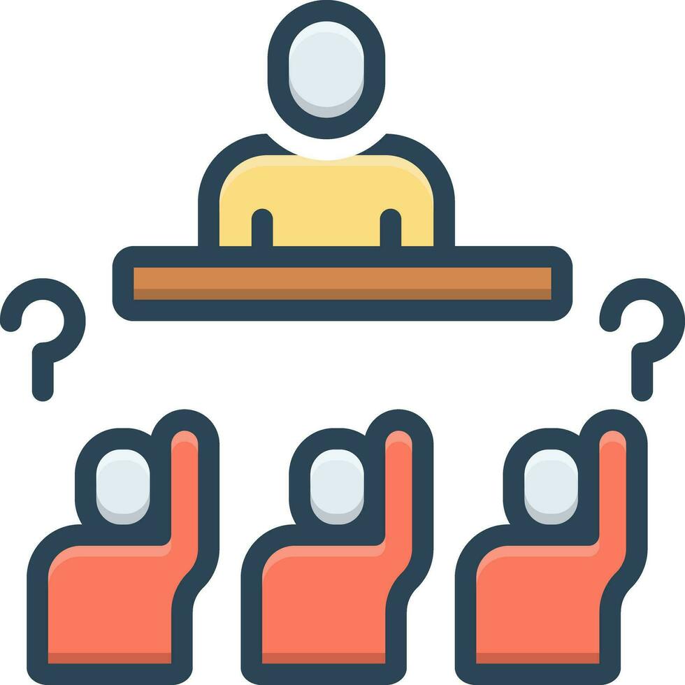 color icon for asks vector