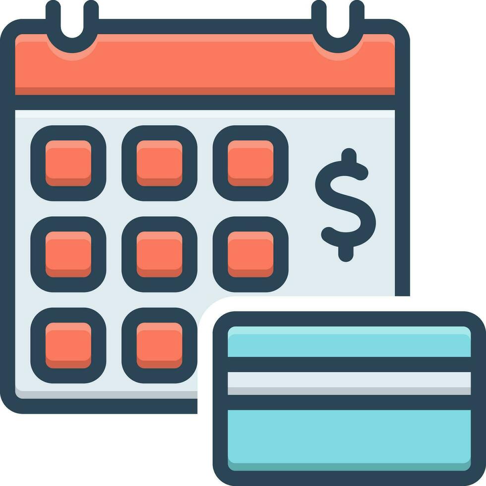 color icon for payday vector
