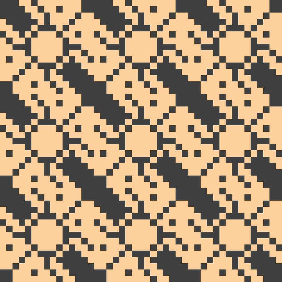 a pixel pattern in orange and black vector