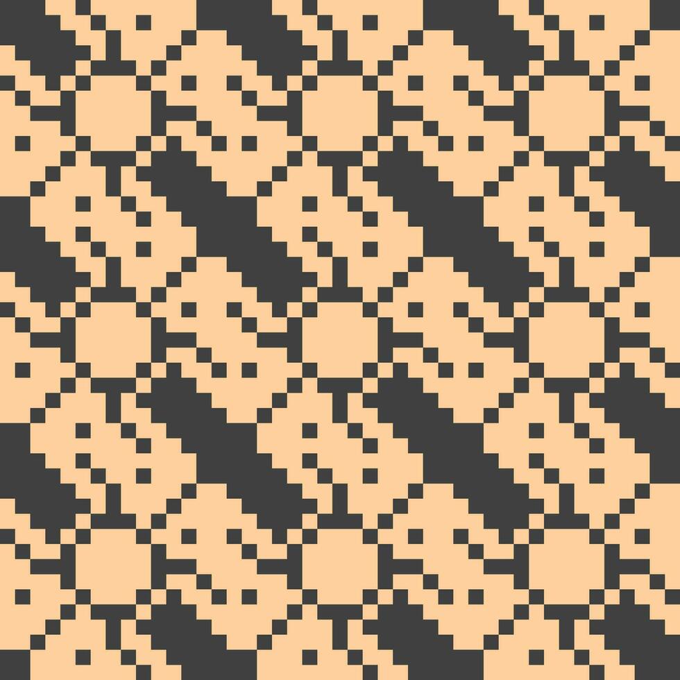 a pixel pattern in orange and black vector