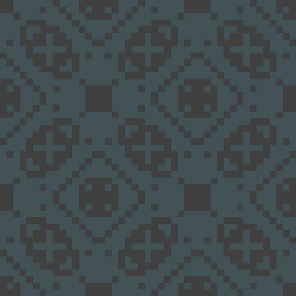 a pixel pattern in dark blue and gray vector