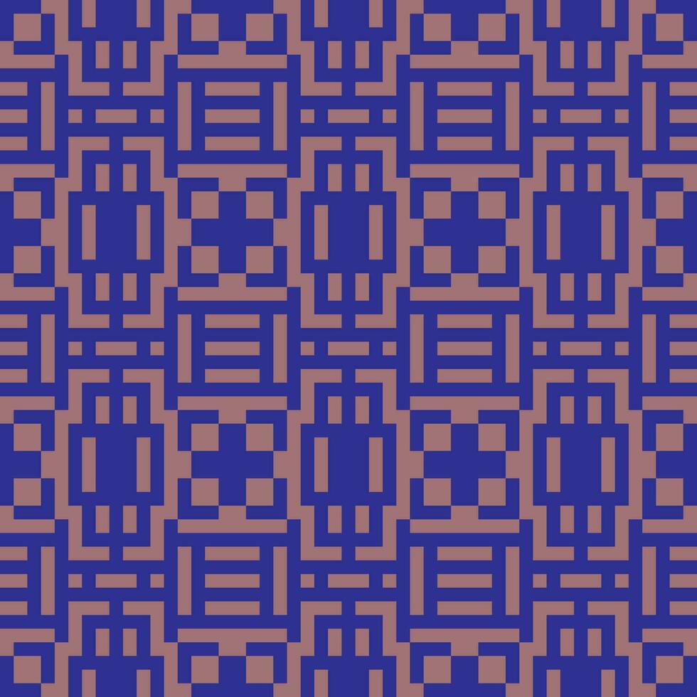 a blue and brown geometric pattern vector