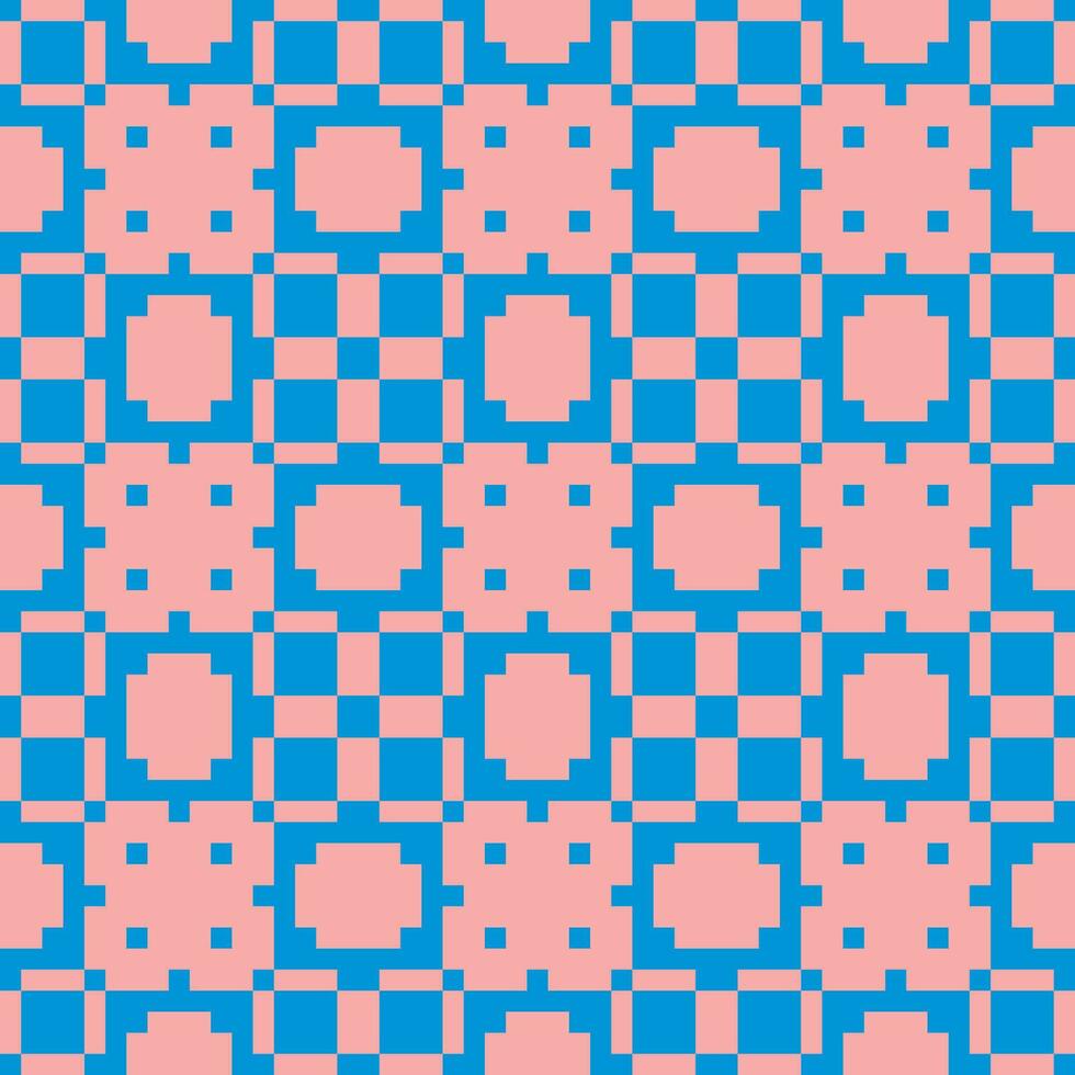 un azul y rosado modelo con cuadrícula vector