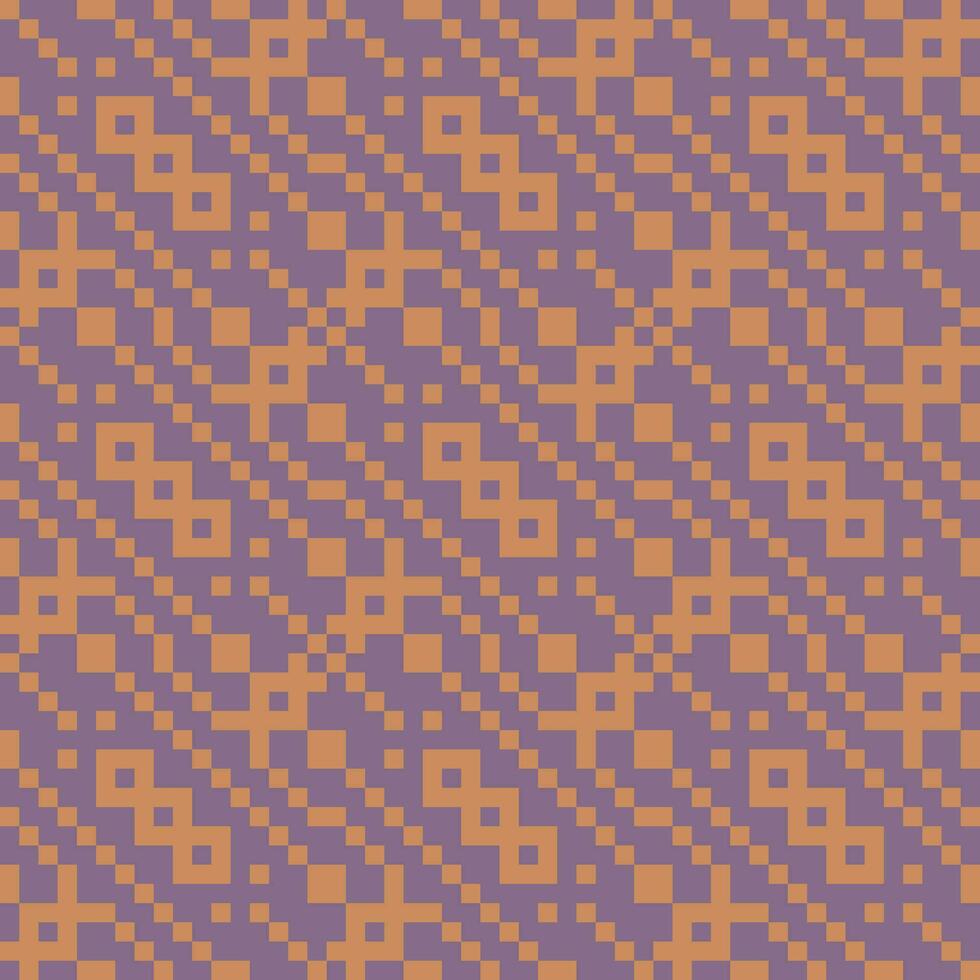 a pattern with squares and triangles in purple and orange vector