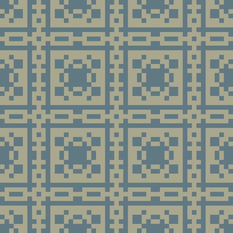 a blue and beige tile pattern vector