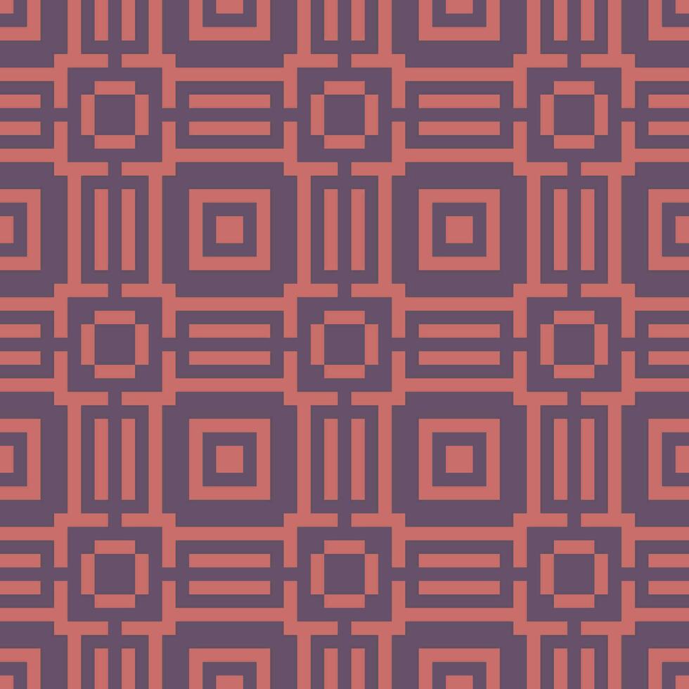 a pattern with squares and lines in red and purple vector