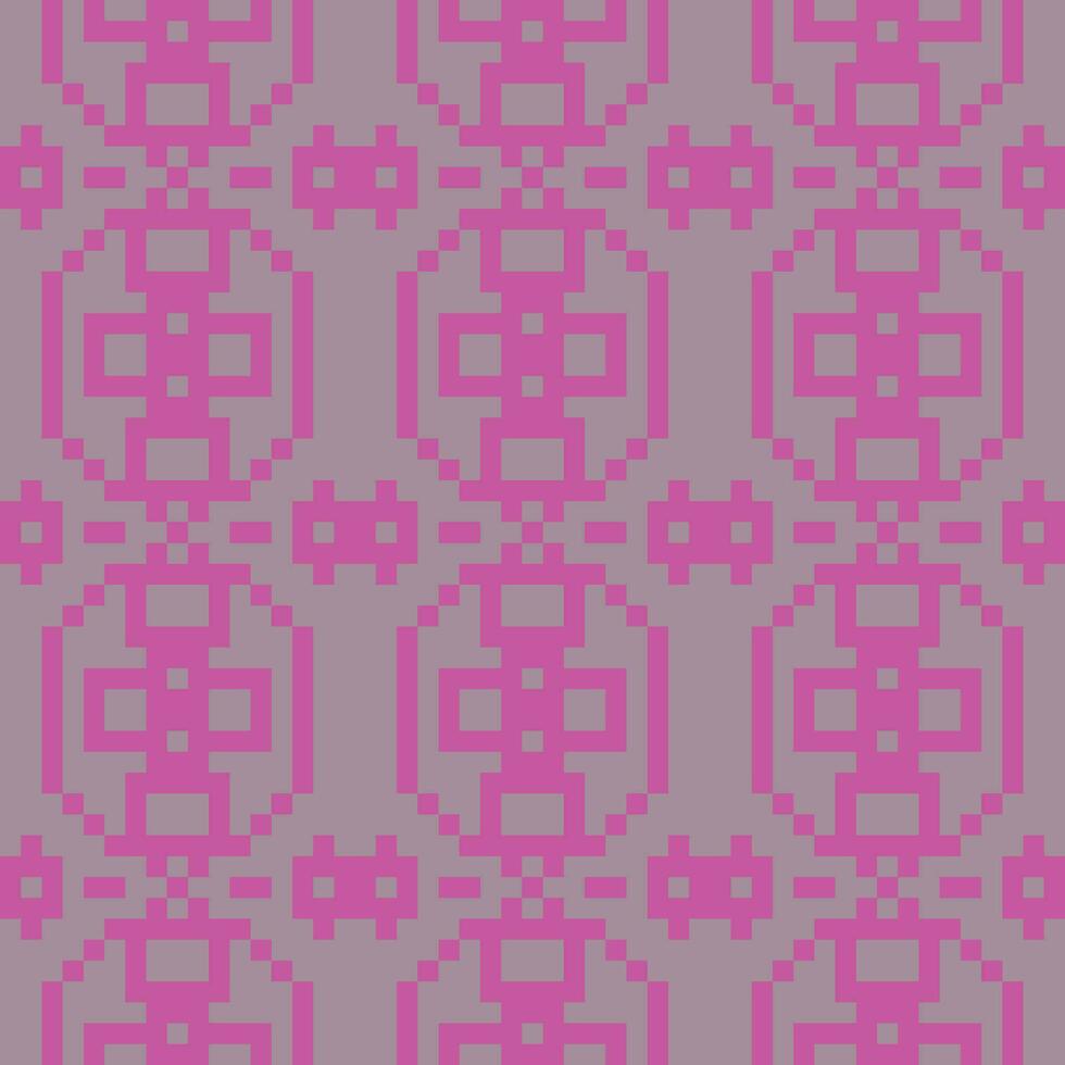a pixel pattern in pink and gray vector