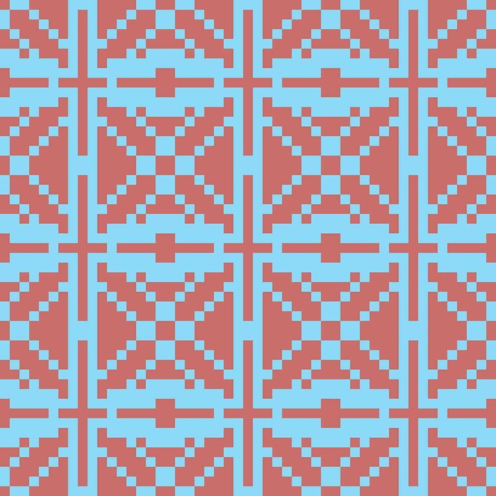 a blue and red geometric pattern vector