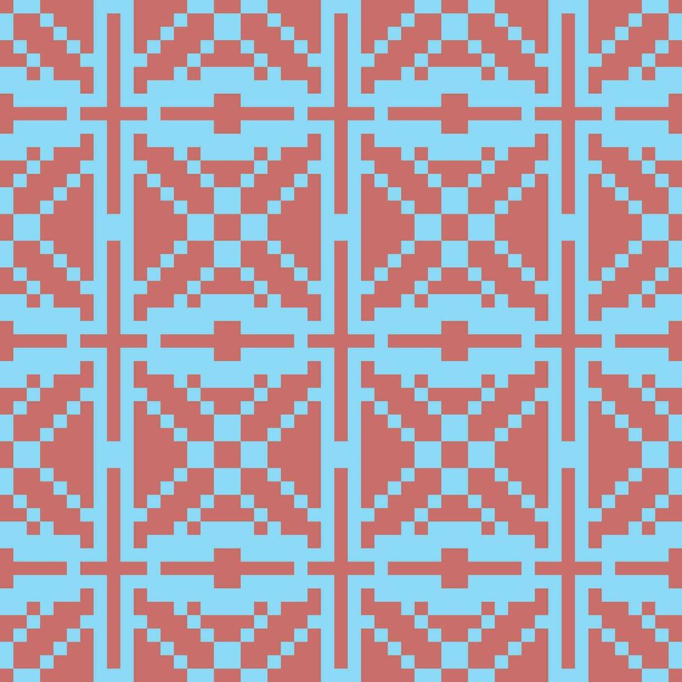 a blue and red geometric pattern vector