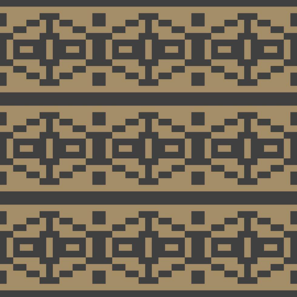 a pattern with geometric shapes in brown and black vector