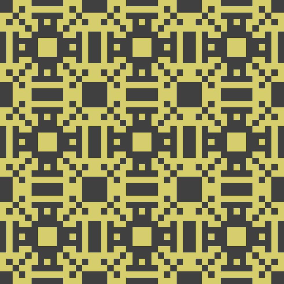 un pixelado modelo en amarillo y negro vector