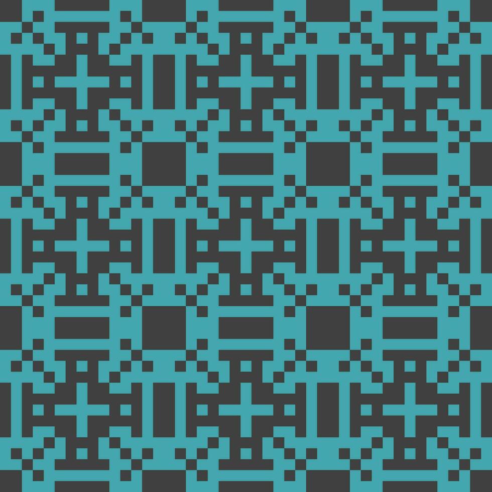 a blue and black pixel pattern vector