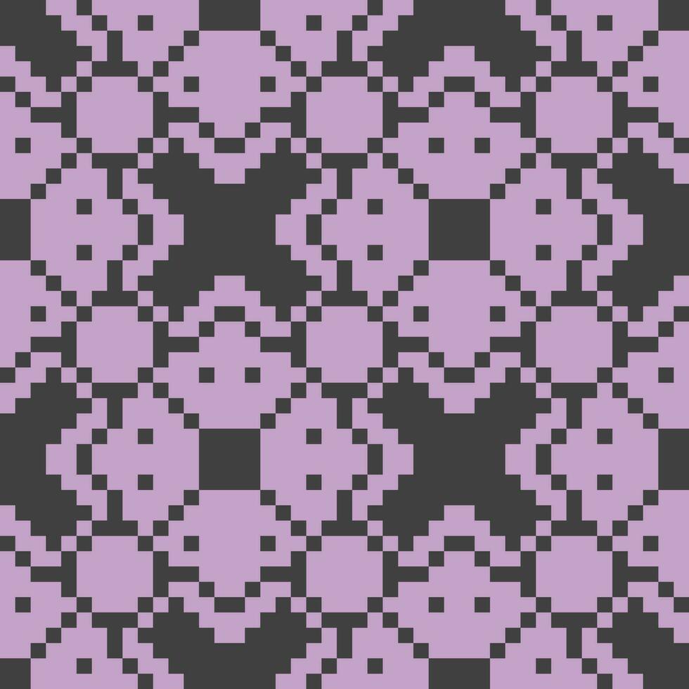 a pixel pattern with purple and black squares vector