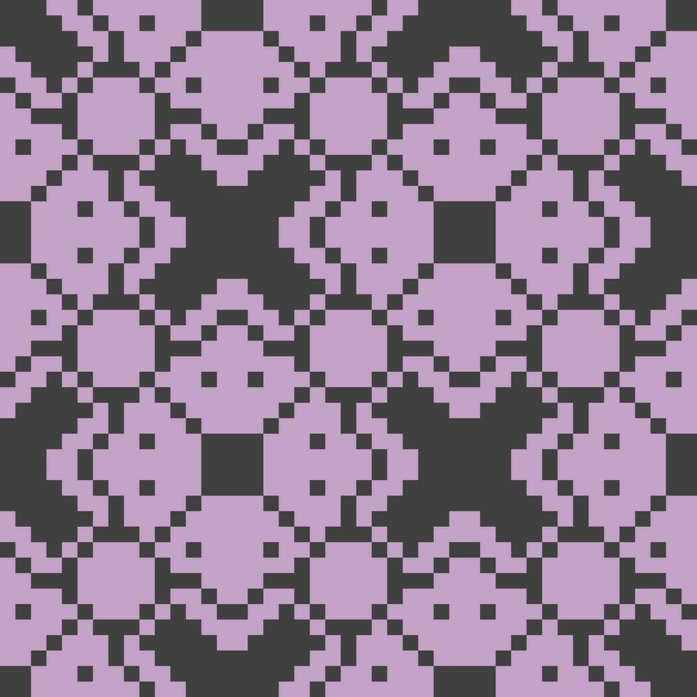 a pixel pattern with purple and black squares vector