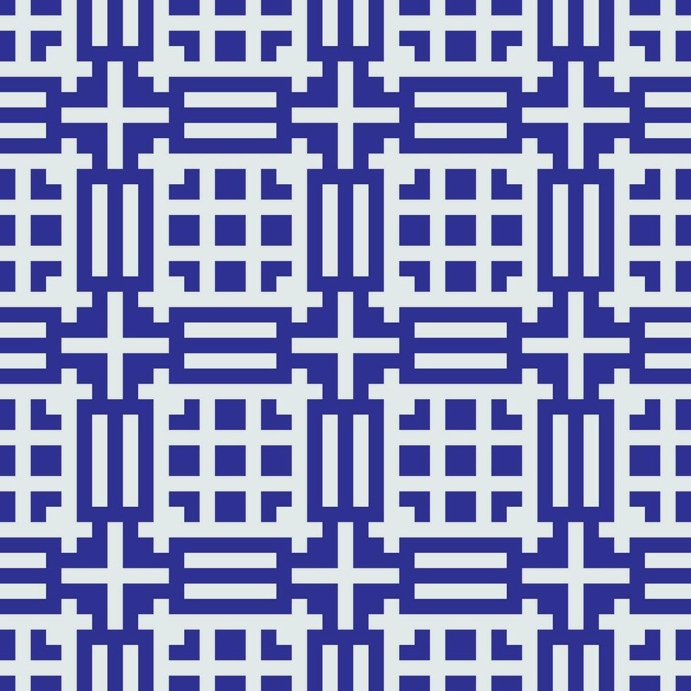 a blue and white geometric pattern vector