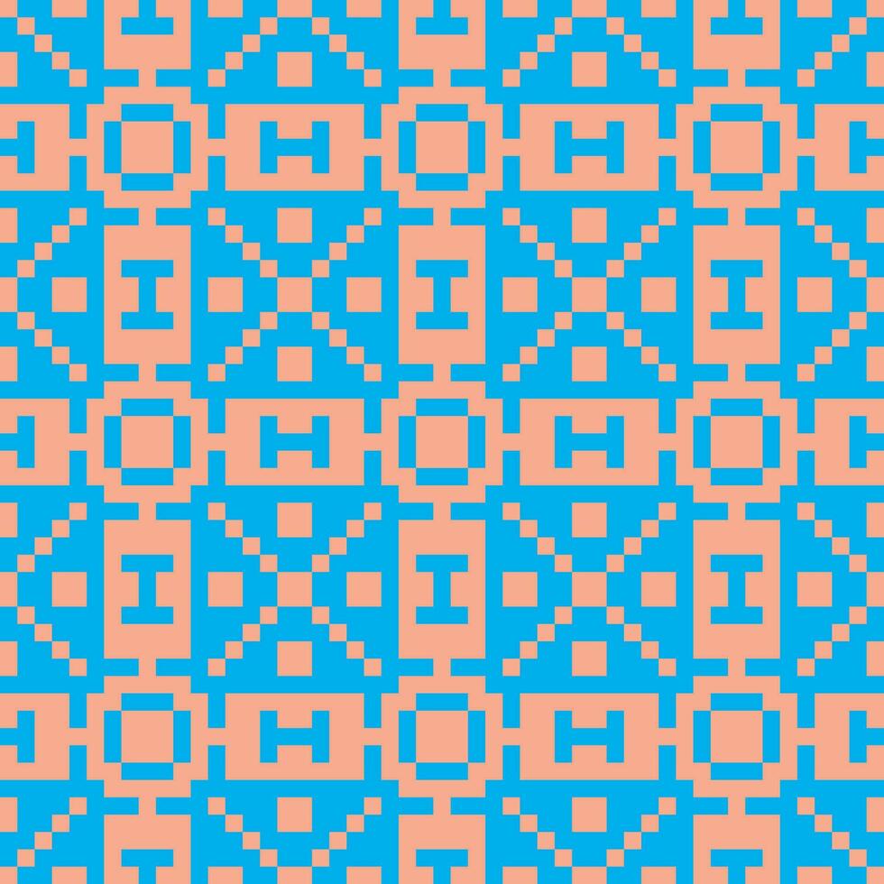a blue and orange pattern with squares vector