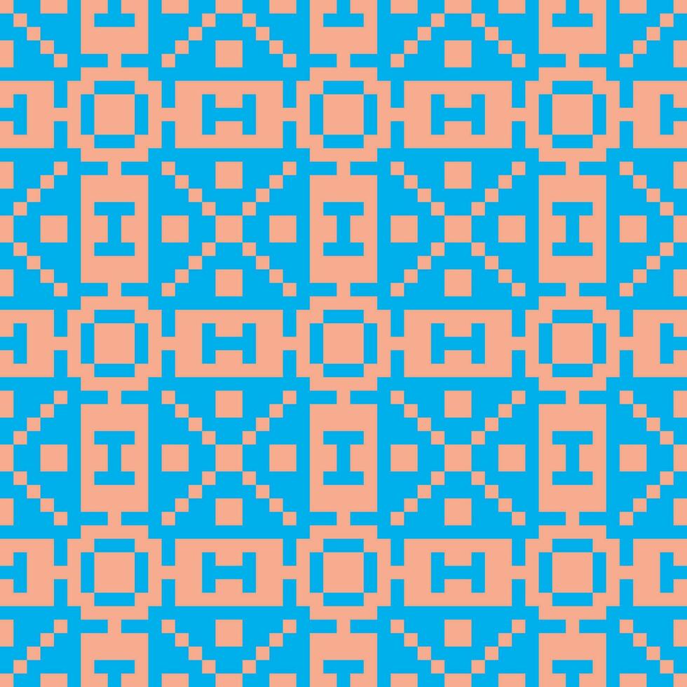 a blue and orange pattern with squares vector