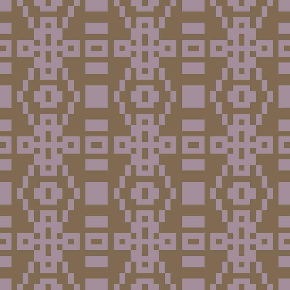 a pixel style pattern in purple and brown vector