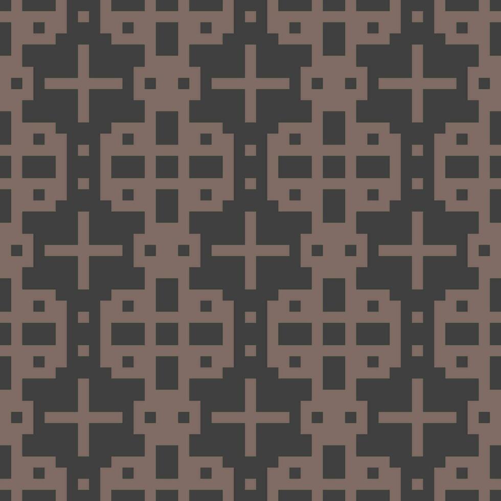 a pattern with squares and crosses on a black background vector