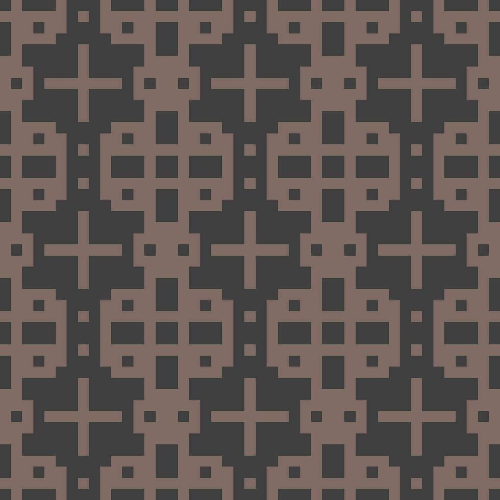 a pattern with squares and crosses on a black background vector