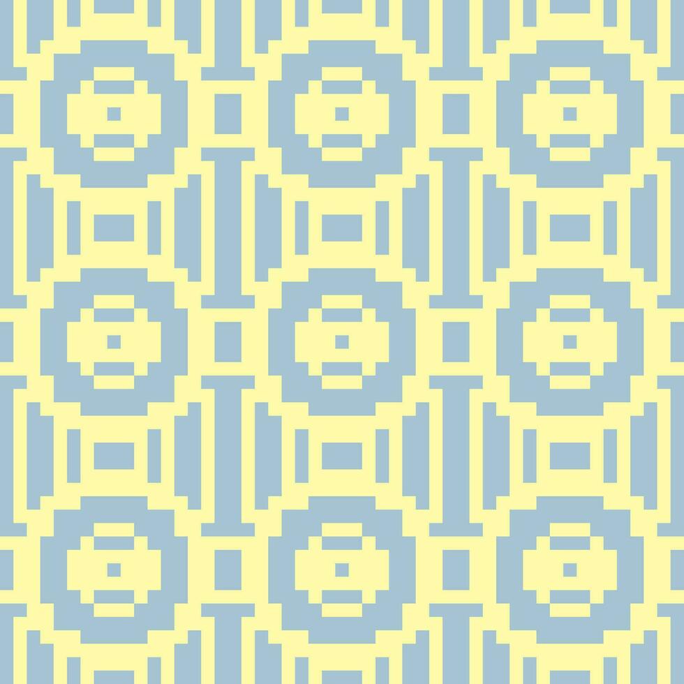 a blue and yellow geometric pattern vector