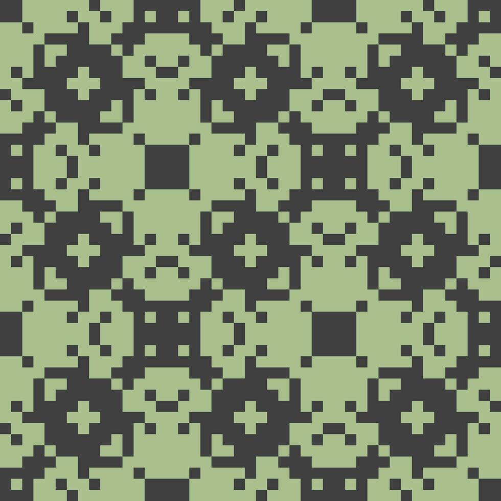 a pixel pattern in green and black vector