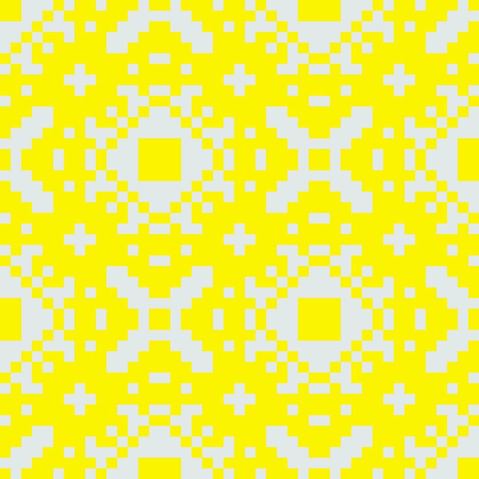 a yellow and white pixel pattern vector