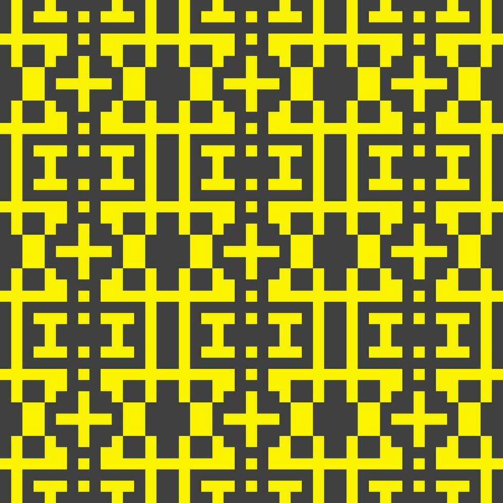 a yellow and black pattern with squares vector