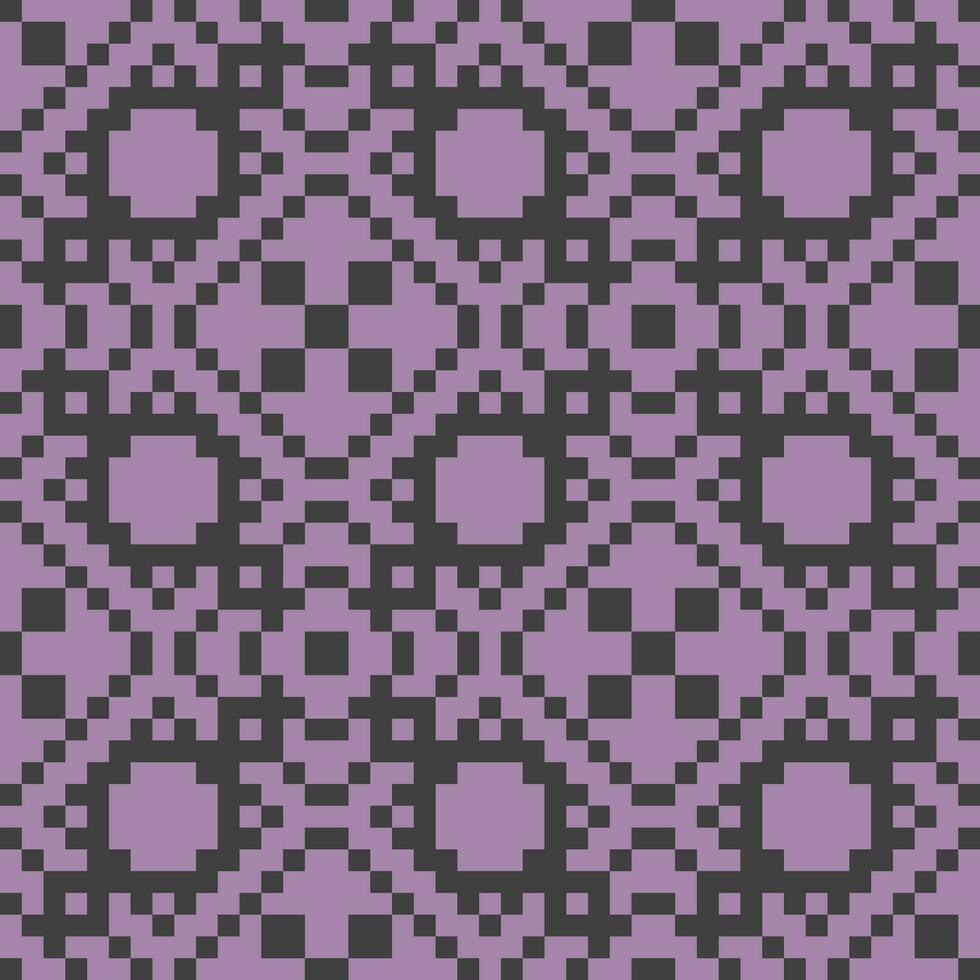 a pixel style pattern in purple and black vector