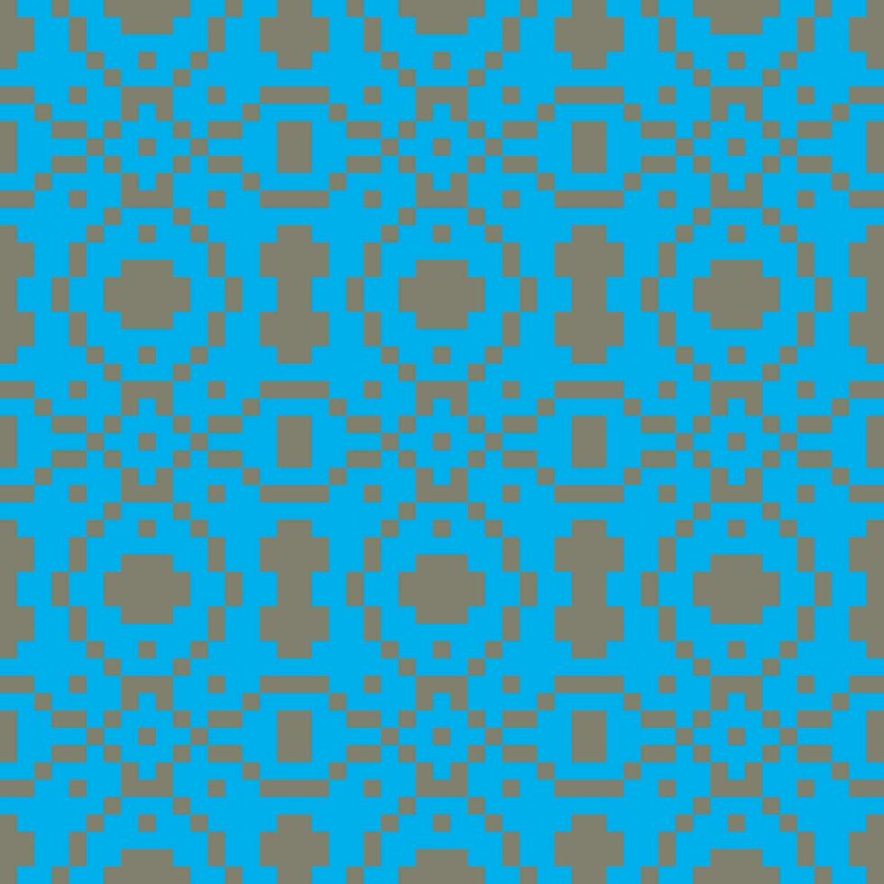 pixel art seamless pattern with a blue background vector