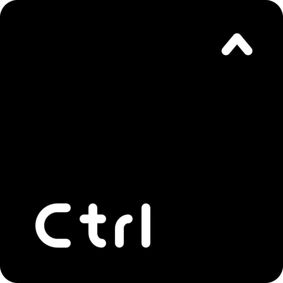 solid icon for ctrl key vector