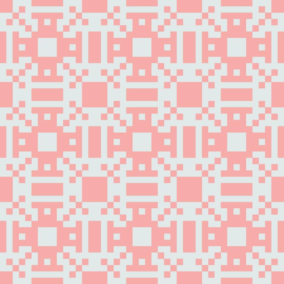 pixelated pink and blue squares on a light pink background vector