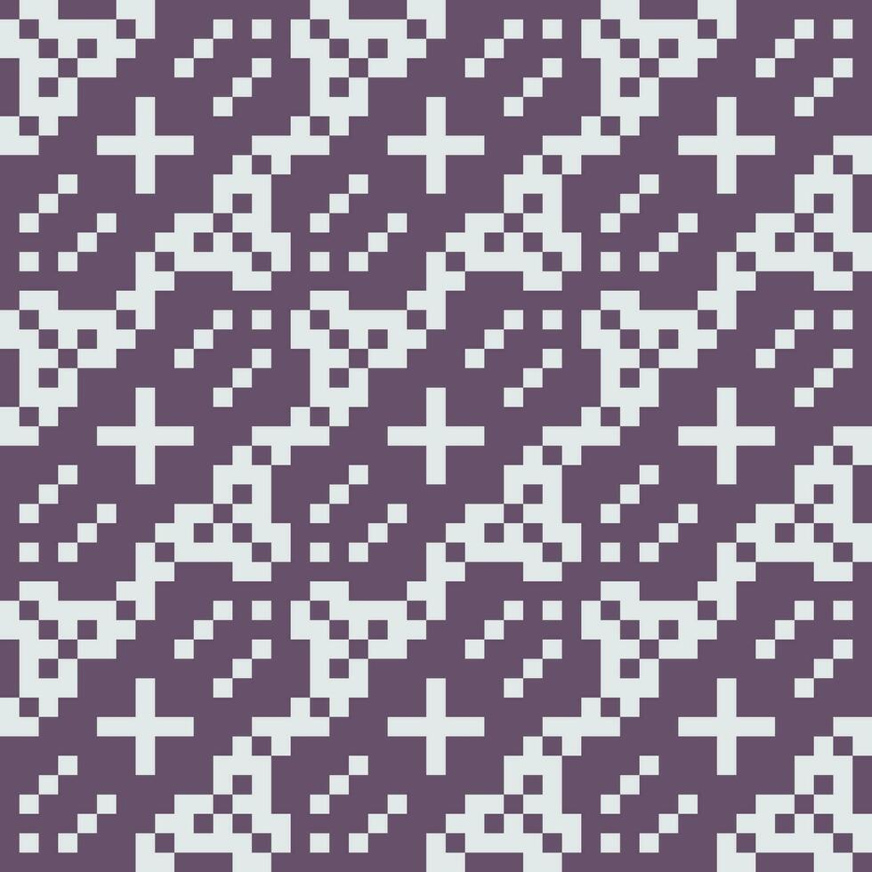 a pixel pattern with squares and crosses vector