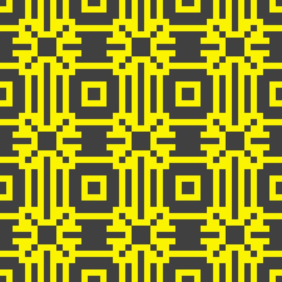 a yellow and black pixelated pattern vector