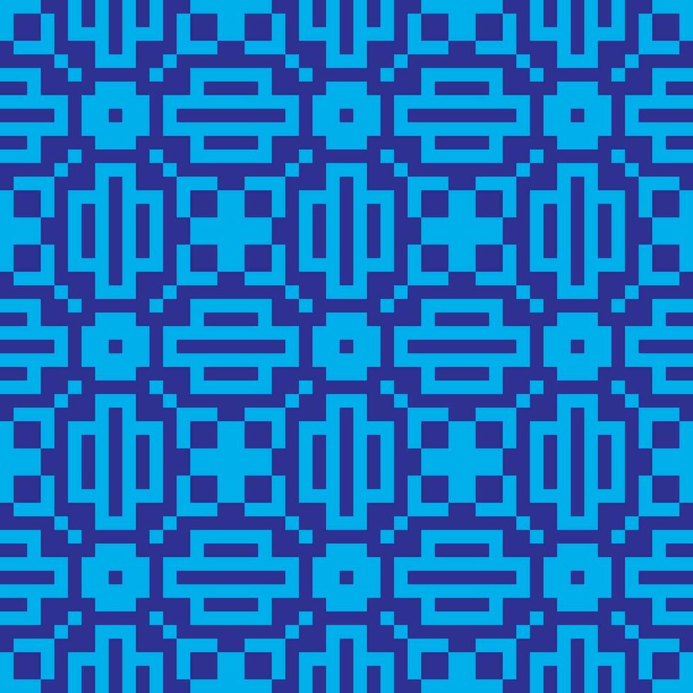 a blue and black pixel pattern vector