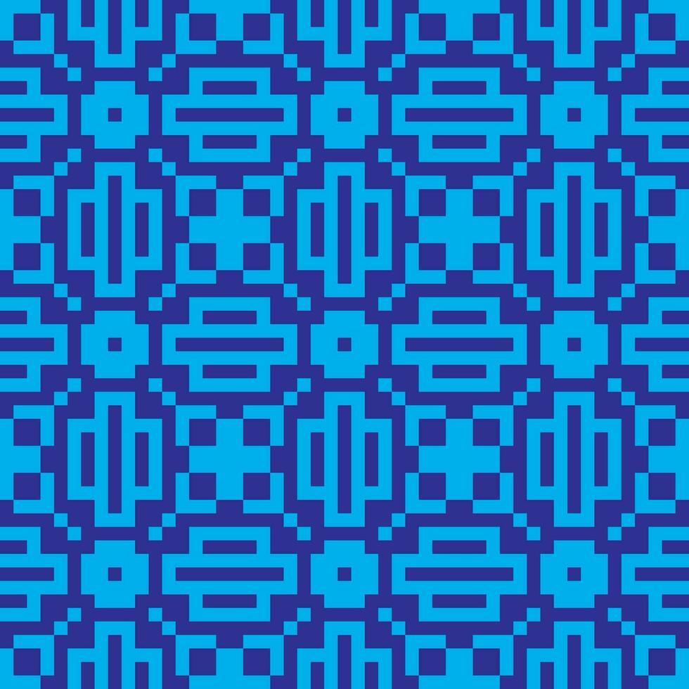 a blue and black pixel pattern vector