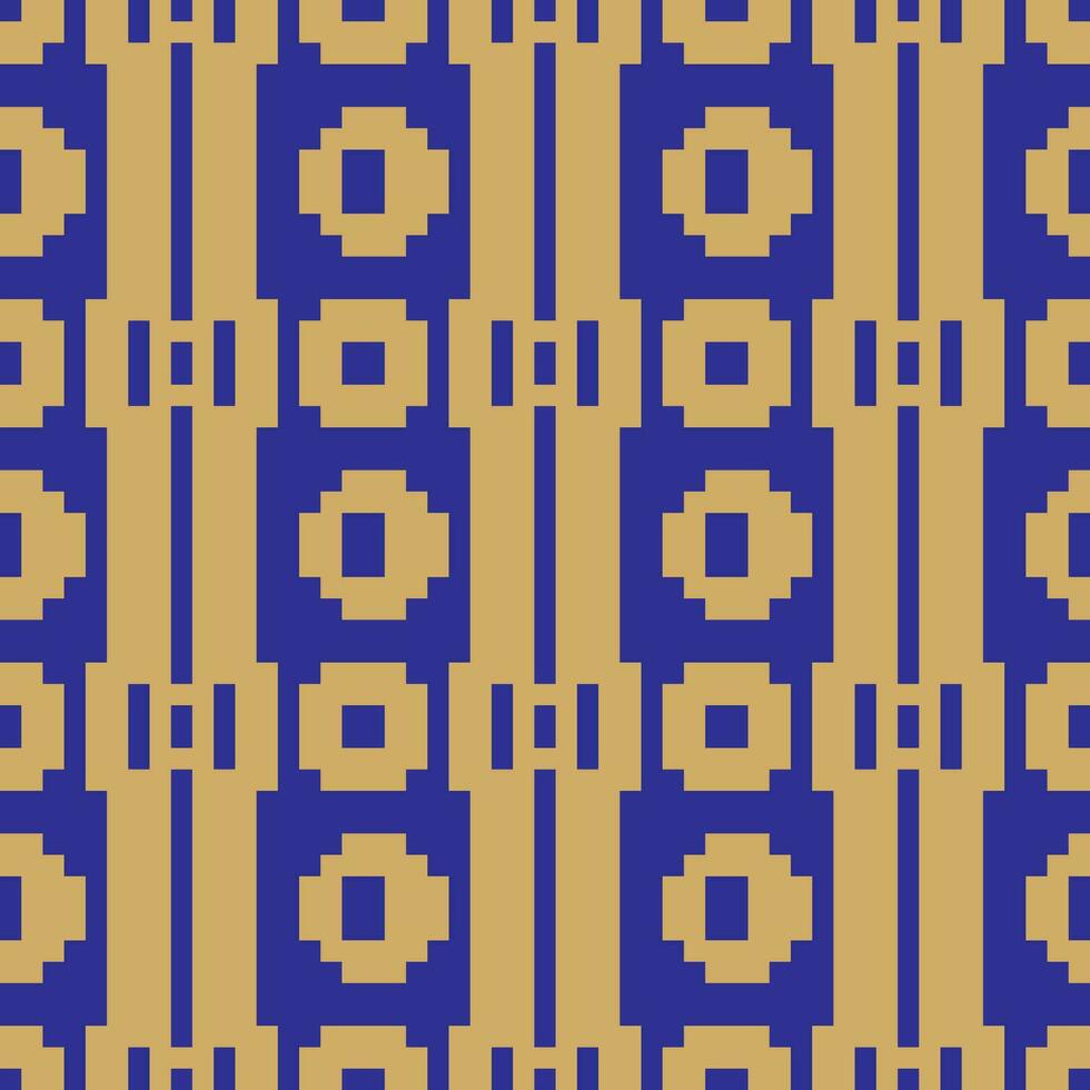 a blue and gold geometric pattern vector