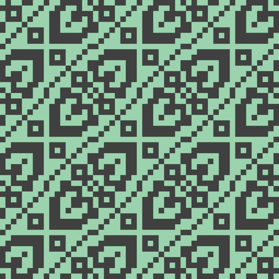 a green and black pattern with squares vector