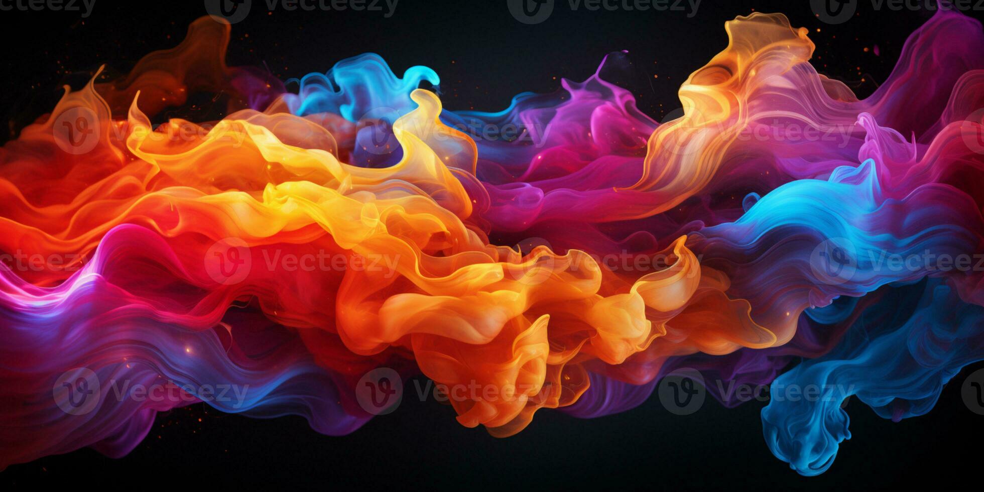 Abstract colorful Graphic motion on background, creative waves of gradient color smoke and liquid, AI Generative photo