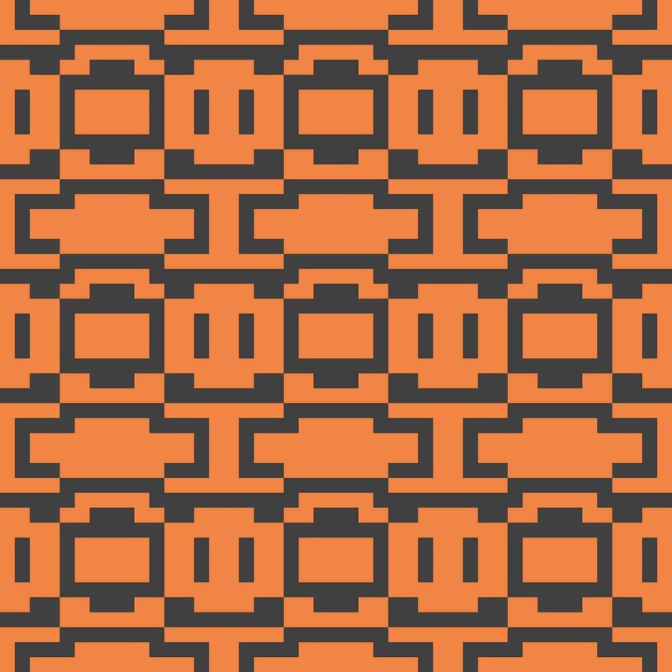 an orange and black pattern with squares vector